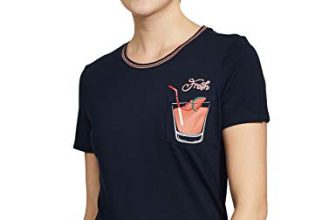 Mode By Red Tape Women’S Plain Regular Fit T-Shirt (Mat0314_Navy M)
