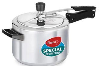 Pigeon By Stovekraft 5 Litre Special Aluminium Inner Lid Non-Induction Base Pressure Cooker (Silver) Bis Certified