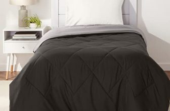 Amazon Basics Reversible Microfiber Comforter – Single Large, Black, Pack Of 1