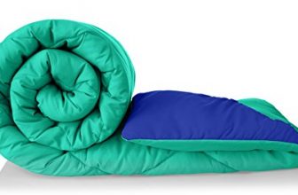 Amazon Brand – Solimo Microfiber Reversible Comforter, Single (Sea Green & Indigo Blue, 200 Gsm)