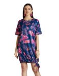 River Women’S Polyester Western Long Length T-Shirt (Rv-Aw22-Ts-1035/2_Blue_L)