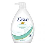 Dove Nourishing Body Wash For Sensitive Skin Pump Bottle With Skin-Friendly Amino Acids & Gentle Cleansers, Mild Body Cleanser Soothes Skin, 24 Hrs Moisture Lock, No Parabens, Preservatives & Synthetic Colours, Dermatologists Recommended, 1L