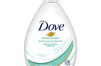 Dove Nourishing Body Wash For Sensitive Skin Pump Bottle With Skin-Friendly Amino Acids & Gentle Cleansers, Mild Body Cleanser Soothes Skin, 24 Hrs Moisture Lock, No Parabens, Preservatives & Synthetic Colours, Dermatologists Recommended, 1L