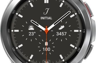 SAMSUNG Galaxy Watch 4 Classic, 46mm Super AMOLED LTE, Calling Body Composition Tracking(Silver Strap, Free Size)