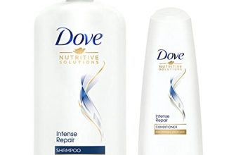 Dove Intense Repair Shampoo 1 Litre + Conditioner 175ml, Combo | For Dry and Damaged Hair | Enriched with Fibre Actives | Strengthens Smooth & Strong Hair
