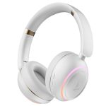boAt Rockerz 480 W/RGB LEDs, 6 Light Modes, 40Mm Drivers, Beast Mode, 60Hrs Playback, Enx Tech, BT V5.3, Adaptive Fit & Easy Access Controls, Bluetooth Over Ear Headphones(White Sabre)