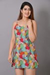 IQRAAR Women Fit and Flare Multicolor Mini/Short Dress