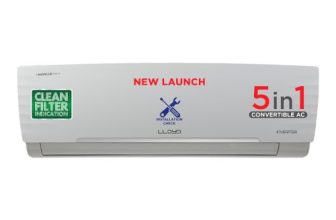 Lloyd 1.5 Ton 3 Star Inverter Split AC (5 in 1 Convertible, Copper, Anti-Viral + PM 2.5 Filter, White with Chrome Deco Strip, GLS18I3FWAGC)