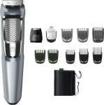PHILIPS MG3760/33 Unique DualCut Tech |11 in 1 | Max Precision All-in One Trimmer 75 min  Runtime 9 Length Settings(Silver)