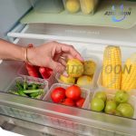 AIROMOON Plastic Fridge Container  – 1100 ml(Clear)