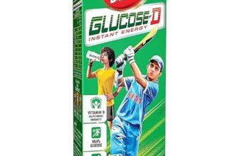 DABUR Glucose-D Juicy & Tasty – 1 Kg Powder (Carton)|Instant Energy Recharge With 99.4% Glucose|Vitamin D Boosts Immunity|Calcium Supports Bone Health,1 Count,29 Servings