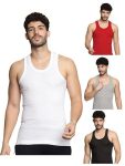 Lux Derby Men’s Vest with Drop Needle Design – Mercerized Cotton, Comfortable, Long-Lasting Vest(Pack of 4)(S)(Color May Vary) Assorted