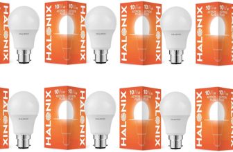 HALONIX 10 W Basic Round B22 LED Bulb(White, Pack of 8)
