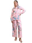 Vishudh Women Regular Fit SHIRT COLLAR CO-ORD SET VNCS000013 Pink S