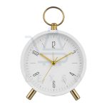 LEXSO Vintage Twin Bell Table Alarm Clock with Night LED Light Heavy Slippers Extra Loud Alarm Ideal for Student and Kids Bedroom Twin Bell Alarm Clock Table Top Clock Night (Classic White)