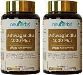 Neuherbs Ashwagandha 1000 Plus – Pure Herbs Extract for General wellness(2 x 60 Tablets)