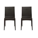 Cello Kraft Chair Set Pack of 2 – Pearl Brown | Strong and Durable | Easy to Clean | Chair for Living Room, Bed Room, Kitchen, Office Room, Outdoor | 3 Years Warranty