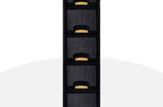 J K INTERNATIONAL 5 Compartments Plastic Chest of Drawers(Black)