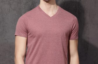 Roadster Solid Men V Neck Maroon T-Shirt