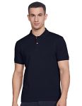 Arrow Men’s Solid Blue Half Sleeve Regular Fit Cotton Polo T-Shirt