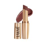 LAKMÉ Powerplay Priming Matte Lipstick, Smooth Matte Finish, Lightweight Lipstick, Smudgeproof, Lasts 16hrs, Hydrates Lips, Brown Walnut, 3.6g