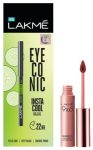 LAKMÉ 9 To 5 Weightless Mousse Lip & Cheek Color, Coca Soft, 9 G & Eyeconic Insta Cool Matte Kajal, Black, Cooling Kohl Liner With Cucumber, Twist Up Pencil, Glossy Finish 0.35 G