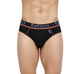 Van Heusen Active Men Briefs – Cotton Spandex – Swift Dry, Mesh Panel, Breathable_40004_Pure Black_XL