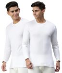 Lux Parker Men’s Pack of 2 White Thermal top (Size : 80cm)