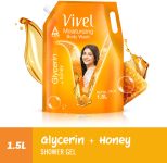 Vivel Glycerin & Honey Body Wash Shower Gel, for Soft, Glowing & Moisturized Skin(1500 ml)