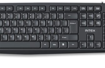 Intex KB+MS Combo (Genie) Wired USB Standard Multi-device Keyboard Compatible with Desktop, Laptop, Mac Genie(Black)