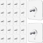 JIALTO Wall Hooks for Hanging Strong, Adhesive Hooks for Wall Heavy Duty, Wall hangings, Kitchen Accessories Items, Sticky Photo Frame Hangers (Pack of 20, Nail Hook)