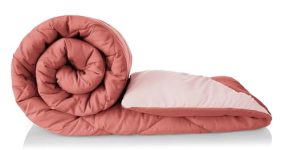 BSB HOME Microfibre All Season/AC/Summer Solid Reversible Double Bed Comforter Blanket | Quilt | Dohar | Rajaai | Duvets – (220 GSM, Candy Pink)