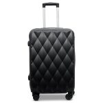 AMERICAN TRAVELLER TourisDiamon Trolley Bag Set of 3 | Durable ABS Hard Shell Luggage | TSA-Type Lock | 8 Dual Spinner Wheels | Telescopic Handle | Travel Suitcase | Trolley Bag Set (24, Black)