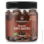 FreshoCartz Premium Black Dry Dates 1kg | Khajoor | Indian Chuhara | Dry Kharek in Jar Pack | Kharak | Chuara | Sukha Khajur | Ideal for Gifting, Traditional Recipes & Every Day Use