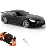 Lifelong Rechargeable Remote Control Car for Kids|2.4GHz, LED Headlights, Up to 90 to 120 min Non-Stop Play Time, 125ft Remote Range, Type-C Charging, Anti-Skid Tyres, BIS Certified, USB Cable (Black)