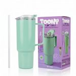 Neha Toony THE AVARAN 1200ML Plastic Tumbler with Handle & Lid, (Mint Green)(Mint Green)