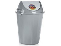ARISTO Swing Lid Dustbin with Metal Side Handle 60 LTR Grey