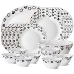 Larah by BOROSIL Universe Opalware Dinner Set, 27-Pieces, White