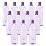 MILTON Pacific 1000 Pet Water Bottles, 1 Litre Each, Set of 12, Purple | BPA Free | Leak Proof | Office| Gym | Home | Kitchen | Travel | Hiking | Treking | Reusable