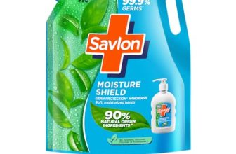 ITC Savlon Moisture Shield Germ Protection Liquid Handwash Refill Pack 1.3L | 99.9% Germ Protection | 90% Natural Origin Ingredients | Family Size Refill Hand wash | Value Pack