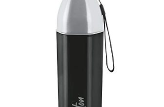 Milton Water Bottle Kool Hexone 1200 PU Insulated, 1.12 Litre, Leak Proof, BPA Free, Ideal for Home, Office, Gym, Travelling, Black