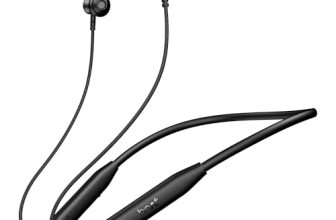 Boat Rockerz 113, 40H Battery, Dual Pair, Fast Charge, ENx Tech, Stream Ad Free Music via App Support, Magnetic Buds, Bluetooth Neckband, Wireless with Mic in Ear Earphones (Active Black)