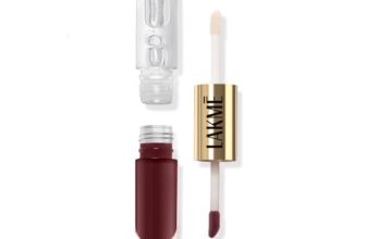 Lakme 9to5 Double Duty Matte to Glass Liquid Lip – Bold In Red 7.6ml