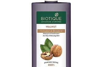 Biotique Bio Walnut Volume and Bounce Shampoo and Conditioner | For Fine and Thinning Hair| Volumizing Shampoo for Thin Hair |100% Botanical Extracts |650ml