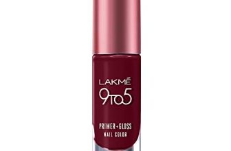 LAKMÉ 9To5 P+G Glossy Finish Nail Color Smokey Crimson 6Ml