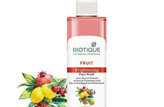 Biotique Fruit Brightening Face Wash| Ayurvedic and Organically Pure| Advanced Swiss Technology |100% Botanical Extracts| Suitable for All Skin Types | 200mL