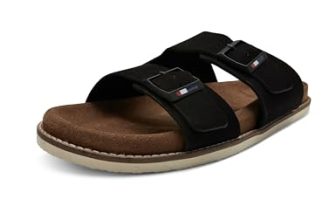 U.S. POLO ASSN. Mens MENDY Black Slippers – (UK6) (US7) (2FD24645Z01)