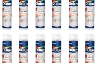 Dulux Simply Refresh Spray Paint | DIY, Quick Drying Gloss Finish for Metal, Wooden Furniture, Plastic, Walls, Cars & Bikes – 12 X 400ML (Gold)