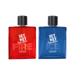 SET WET Fire & Ice Perfume for Men, Woody & Citrusy Long Lasting Perfume, Pack of 2 Eau de Parfum  –  200 ml(For Men)