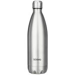 Amazon Brand – Solimo Stainless Steel Insulated Cola Bottle (1000ml) | Superior Durability | 100% Food-Safe | Leak Proof | BPA-Free Cap (Steel Finish)